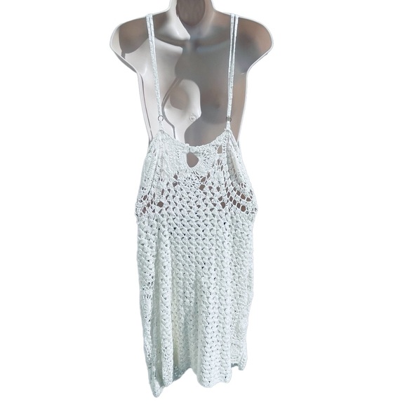 ✌🏻sold✌🏻FLOOK. Crochet Boho Cover Up Dress Size Medium Short Mini - Picture 10 of 15